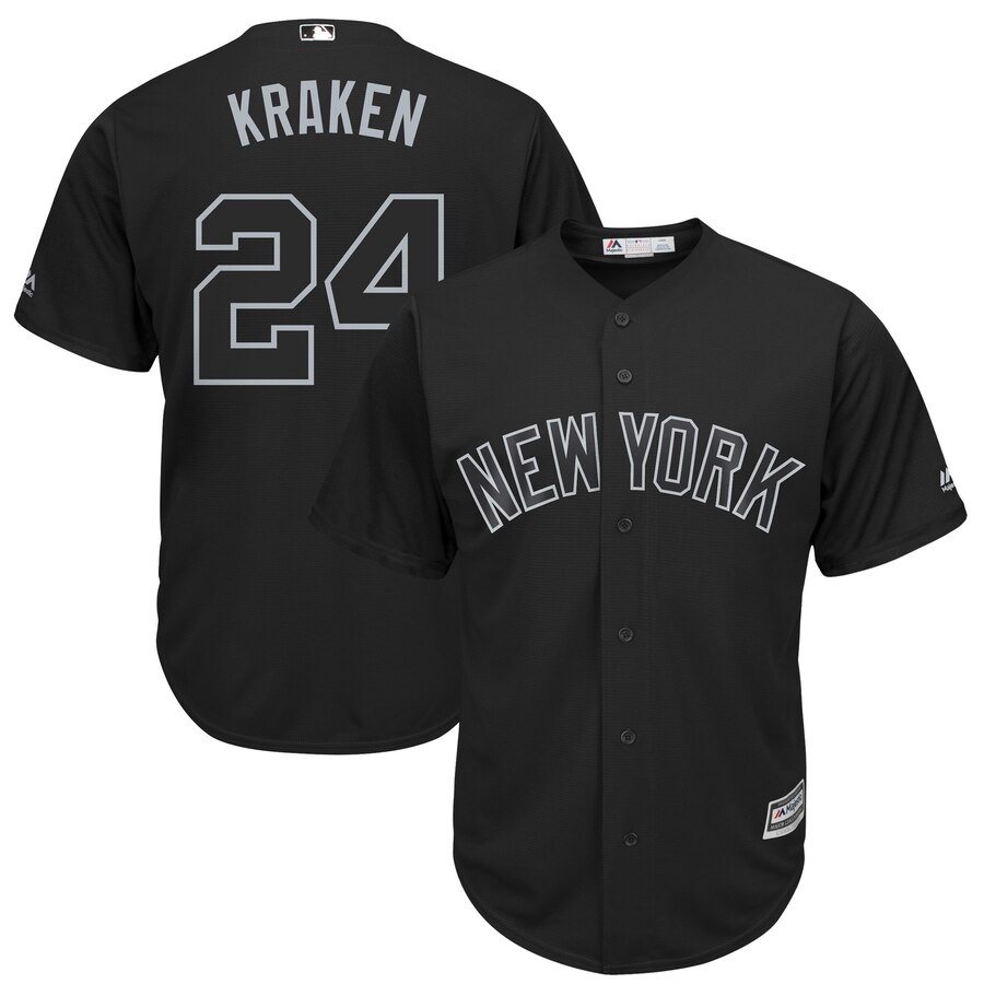 Men's New York Yankees #24 Gary Sanchez "Kraken" Majestic Black 2019 Players' Weekend Player Stitched MLB Jersey